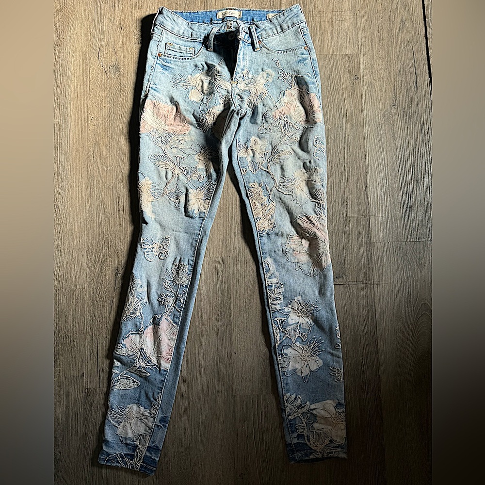 Floral and butterfly embroidered Jessica Simpson Jeans